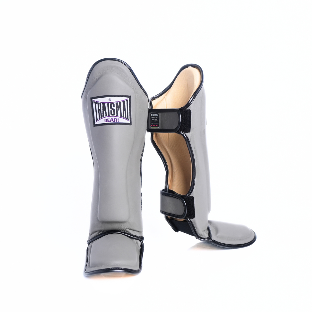 Product photo of THAISMAI LP184 Muay Thai Shin Guards Gray