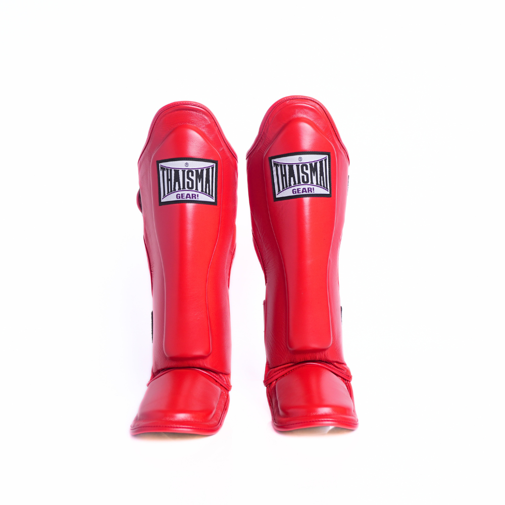 THAISMAI [LP184] Muay Thai Shin Guards Red — product photo 2