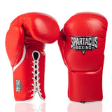 Red Spartacus Boxing ClassicPro gloves with a slim vintage profile.
