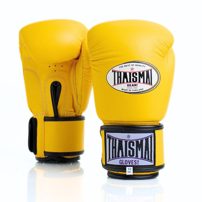 THAISMAI [BG124] Muay Thai Boxing Gloves Yellow