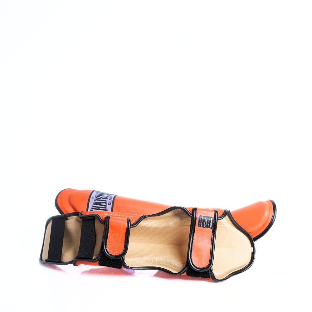 THAISMAI [LP184] Muay Thai Shin Guards Orange — product photo 3