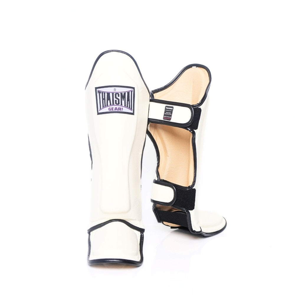 Product photo of THAISMAI LP184 Muay Thai Shin Guards White