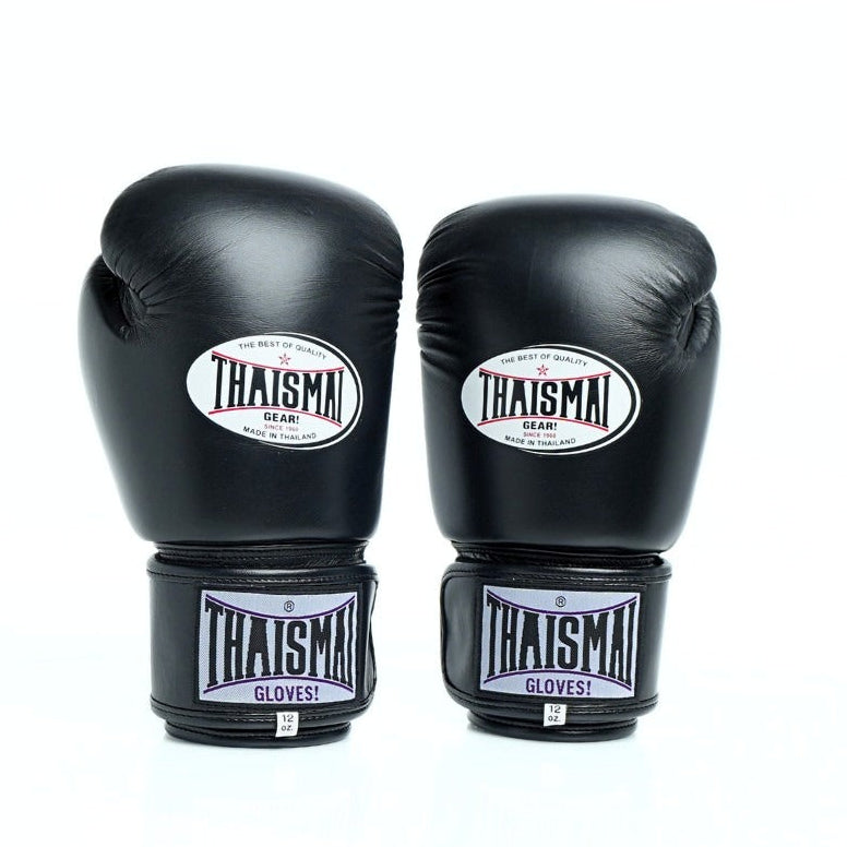 THAISMAI [BG124] Muay Thai Boxing Gloves Black