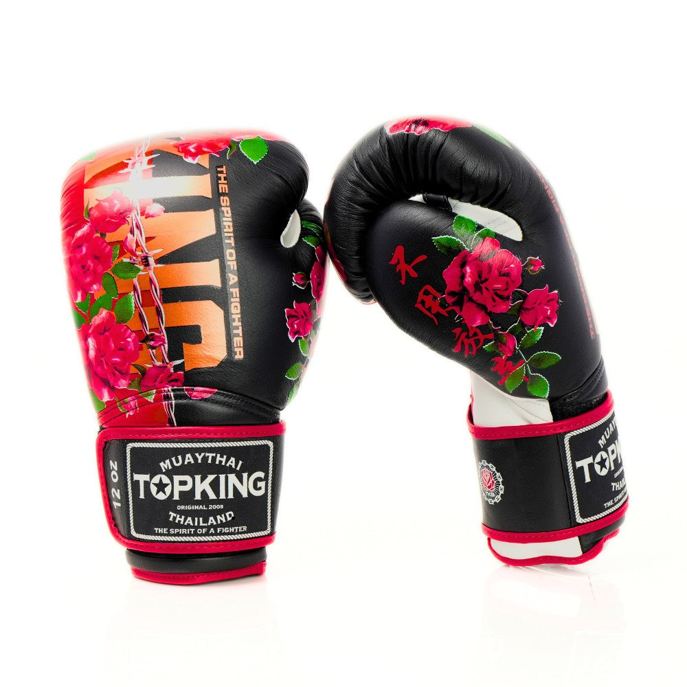 Top King TKBGRS Rose Floral Muay Thai Boxing Gloves — product photo 6