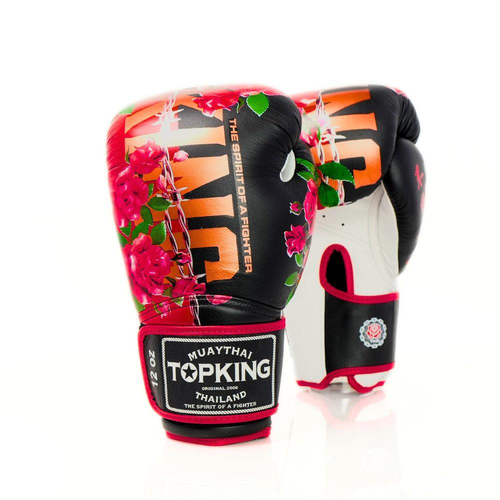 Top King TKBGRS Rose Floral Muay Thai Boxing Gloves — product photo 2