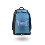Twins Special BAG-5 backpack gym bag in black with durable storage construction, adjustable shoulder straps, zippered compartments and fight-gear carry capacity on a white background