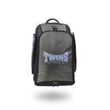 Twins Special BAG-5 backpack gym bag in black with durable storage construction, adjustable shoulder straps, zippered compartments and fight-gear carry capacity on a white background