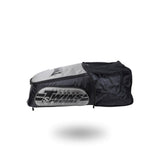 Twins Special BAG-5 backpack gym bag in black with durable storage construction, adjustable shoulder straps, zippered compartments and fight-gear carry capacity on a white background
