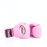 Pink Twins Special BGVL-3 boxing gloves arranged sideways with the logo and palm visible.