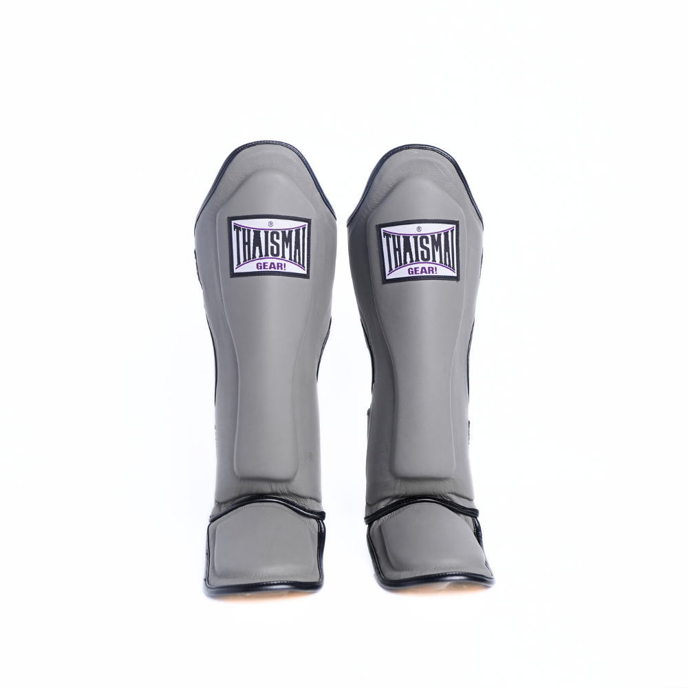 THAISMAI [LP184] Muay Thai Shin Guards Gray — product photo 3