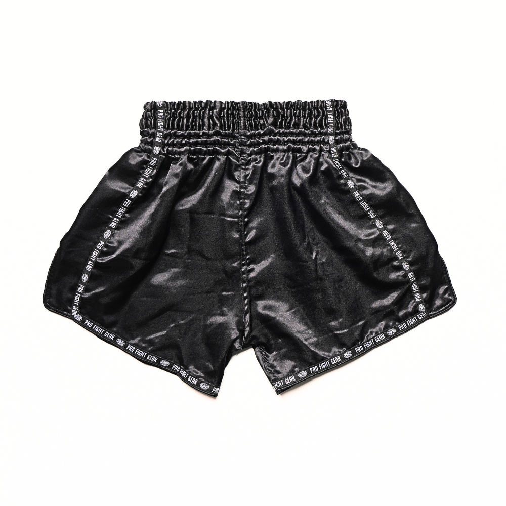 Windy Classic Satin Muay Thai Shorts Black — product photo 2