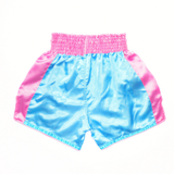 Windy Classic Satin Muay Thai Shorts Candy Blue/PInk — product photo 2