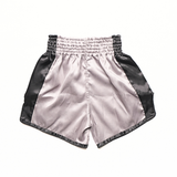 Windy Classic Satin Muay Thai Shorts Grey/Black — product photo 2