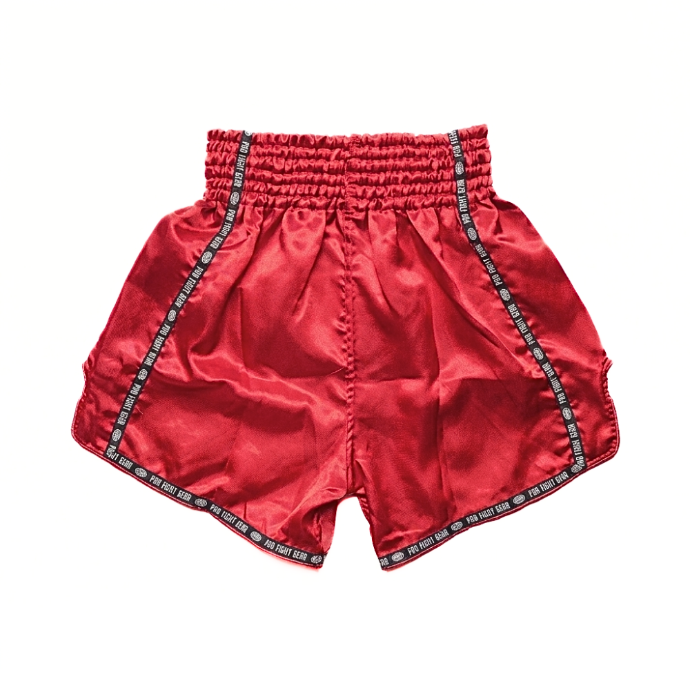 Windy Classic Satin Muay Thai Shorts Crimson Red — product photo 2