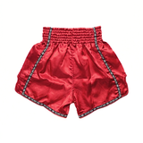 Windy Classic Satin Muay Thai Shorts Crimson Red — product photo 2