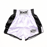 Product photo of Windy Classic Satin Muay Thai Shorts White/Black