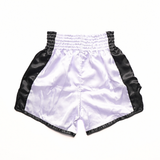 Windy Classic Satin Muay Thai Shorts White/Black — product photo 2