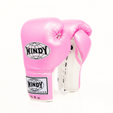 Windy [BGL] Metallic Lace Up Boxing Gloves Pink/White — product photo 3