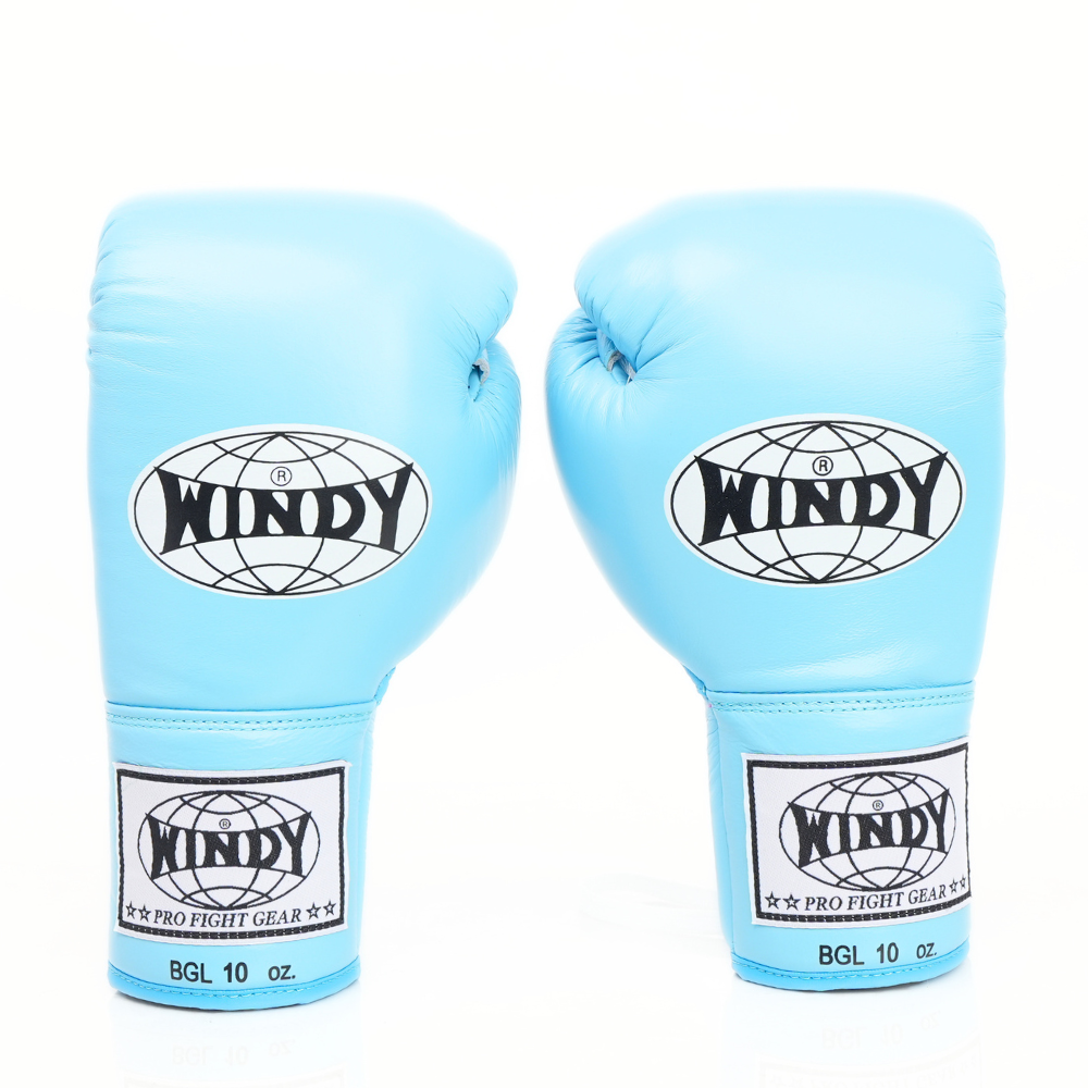 Windy [BGL] Lace Up Boxing Gloves Light Blue — product photo 5