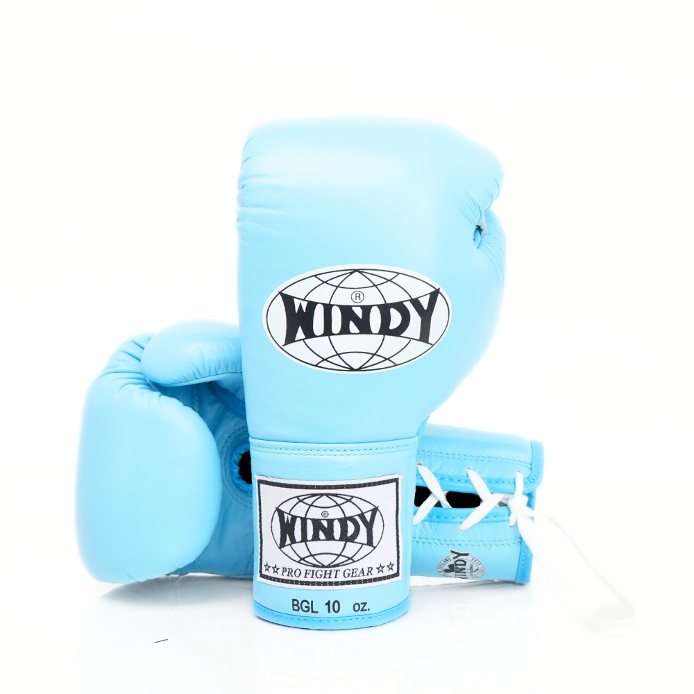 Windy [BGL] Lace Up Boxing Gloves Light Blue — product photo 6