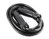 Twins Special SR-2 skipping rope in black with adjustable handles and lightweight speed-rope design for boxing, Muay Thai and conditioning training on a white background