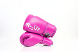 ARWUT BG5 The Ascent Muay Thai boxing gloves in Byzantium Purple, genuine leather training glove with high-density foam padding on a white background