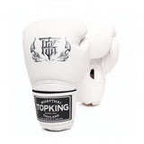Top King TKBGSA Super Air boxing gloves with lightweight ventilated construction, multi-layer impact padding, ergonomic fist shape and secure hook-and-loop wrist closure for boxing and Muay Thai training on a white background