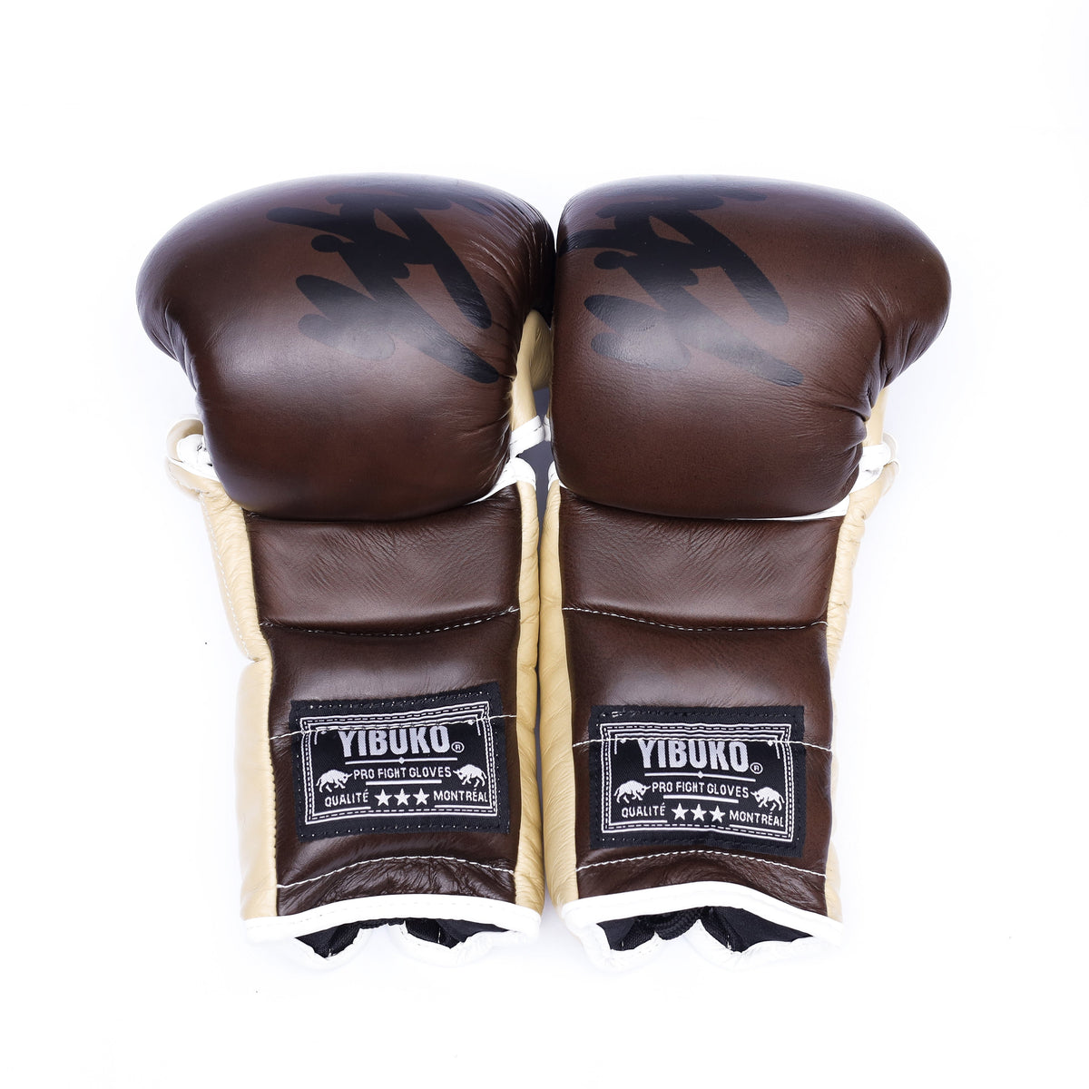 Yibuko Coffee Lace-Up MMA Gloves