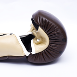 Yibuko lace-up mma glove coffee lace-up MMA gloves – view 3
