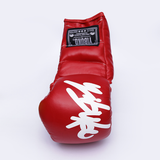 Yibuko lace-up mma glove classic red lace-up MMA gloves – view 2