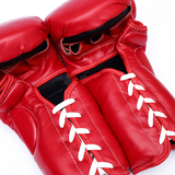 Yibuko lace-up mma glove classic red lace-up MMA gloves – view 4