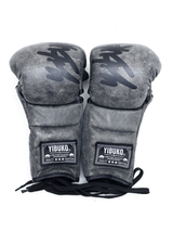 Yibuko lace-up mma glove vintage grey lace-up MMA gloves