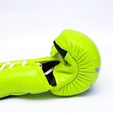 Yibuko lace-up mma glove neon green lace-up MMA gloves – view 4