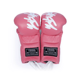 Yibuko lace-up mma glove pink lace-up MMA gloves