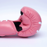 Yibuko lace-up mma glove pink lace-up MMA gloves – view 2