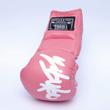 Yibuko lace-up mma glove pink lace-up MMA gloves – view 3