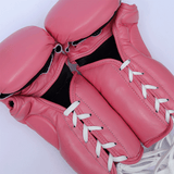 Yibuko lace-up mma glove pink lace-up MMA gloves – view 4