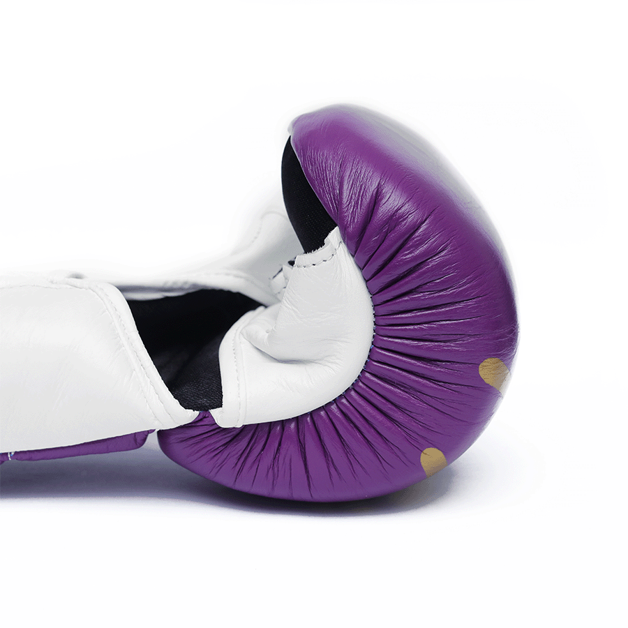 Yibuko lace-up mma glove purple lace-up MMA gloves – view 3