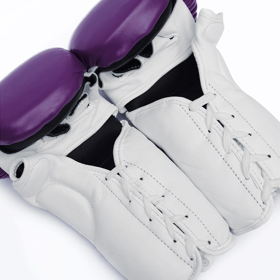 Yibuko lace-up mma glove purple lace-up MMA gloves – view 4