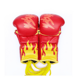 Yibuko red hot limited edition lace-up MMA gloves