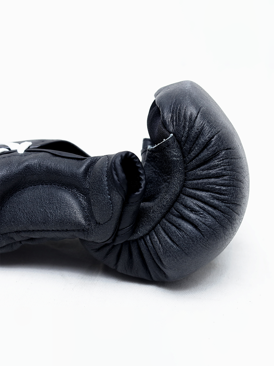 Yibuko lace-up mma glove vintage black lace-up MMA gloves – view 3
