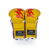 Yibuko lace-up mma glove yellow lace-up MMA gloves